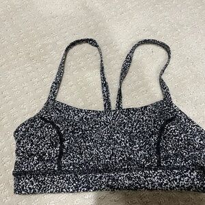 Women's Black and White Floral Bralette